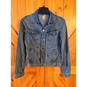 Vintage Volcom Women’s Medium Wash Denim Jean Trucker Jacket READ Size 8 (6735)